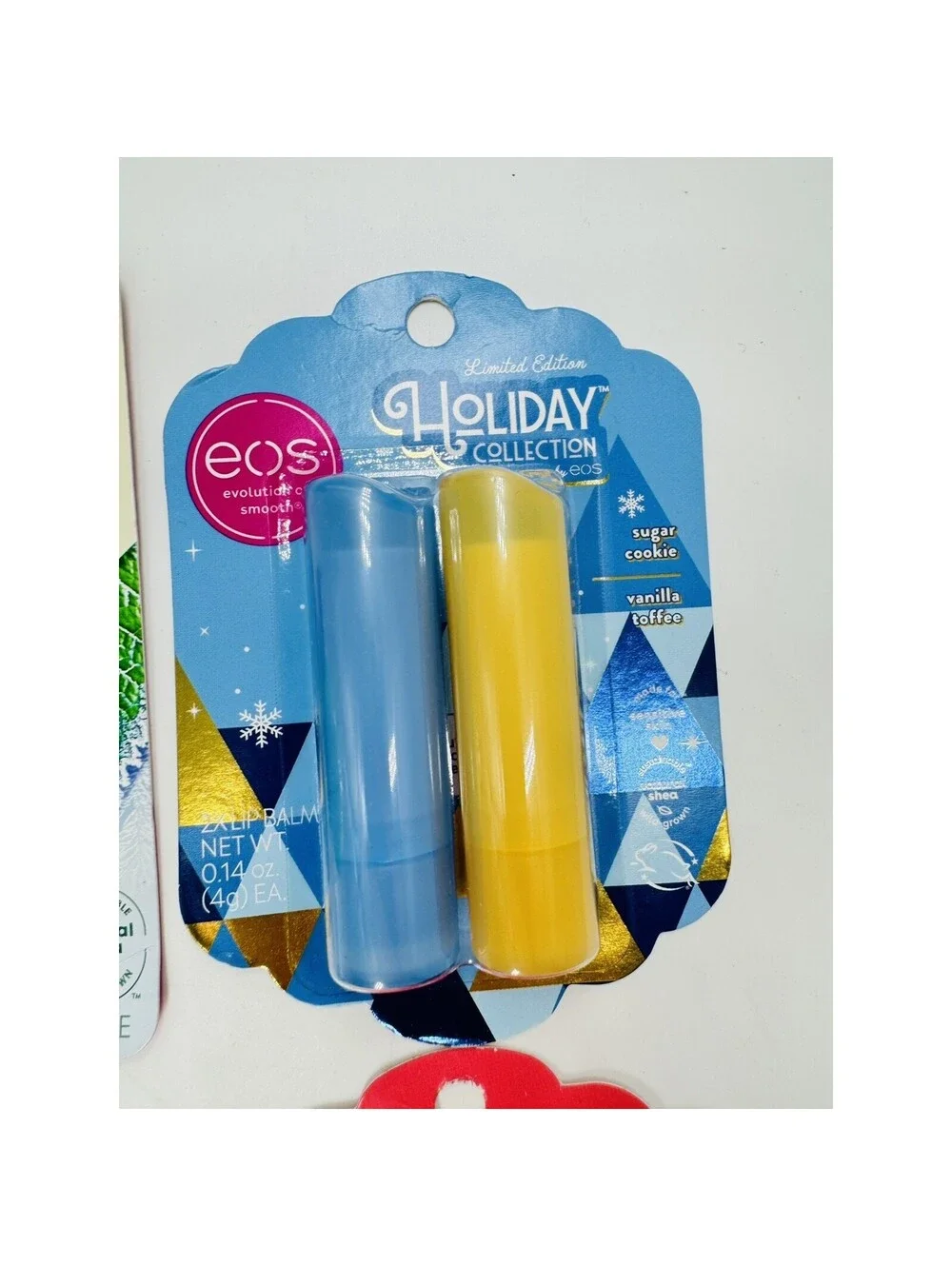 8 NEW EOS Lip Balm Sugar Cookie Cranberry Merry Berry Toasted Marshmallow Mint